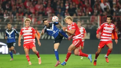 Daniel Fernandes defende penálti e Fábio Vieira expulso no Hamburgo