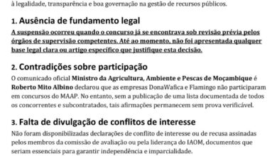 Glogal Titan diz que suspensão do concurso levanta dúvidas sobre a legalidade do processo e transparência do ministro