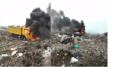 Maputo:  Presumíveis catadores de lixo incendeiam camião e pá escavadora na lixeira de Hulene