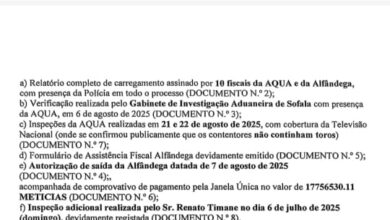 SAFI Timber receia falsificação de documentos da AQUA para uma nova fiscalização  