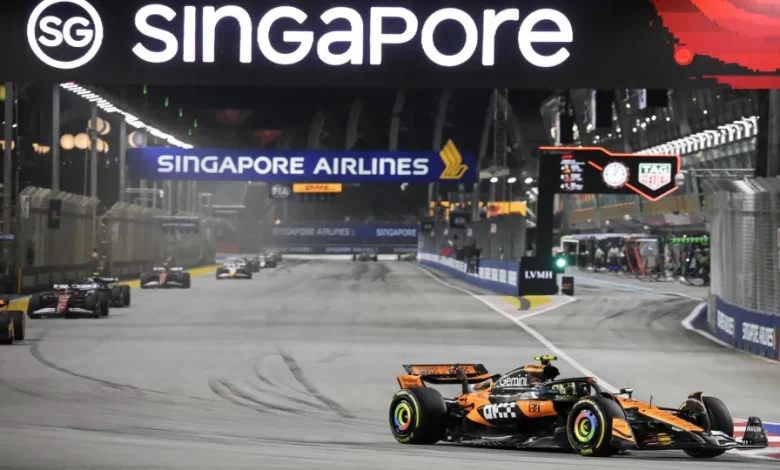 George Russell vence GP de Singapura e McLaren é campeã de construtores