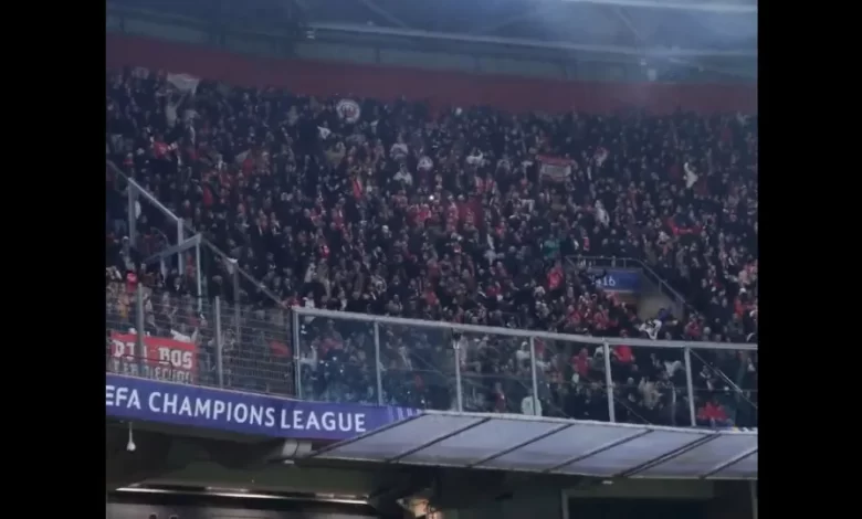 Benfica mostra show de adeptos presentes no primeiro triunfo na Champions