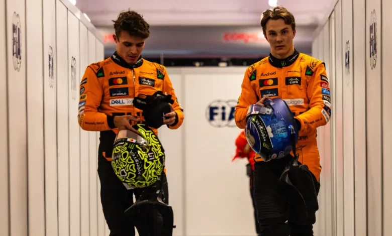 Norris e Piastri desclassificados em Las Vegas. Mundial de F1 'em chamas'