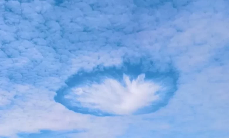 Viu estes buracos no céu? São nuvens perfuradas, um fenónemo raro