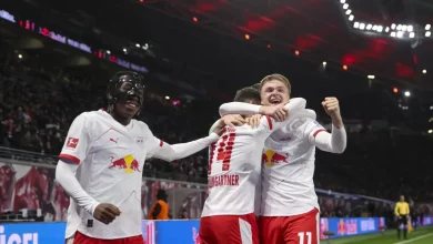 Leipzig goleia Eintracht Frankfurt com contributo especial de Harder
