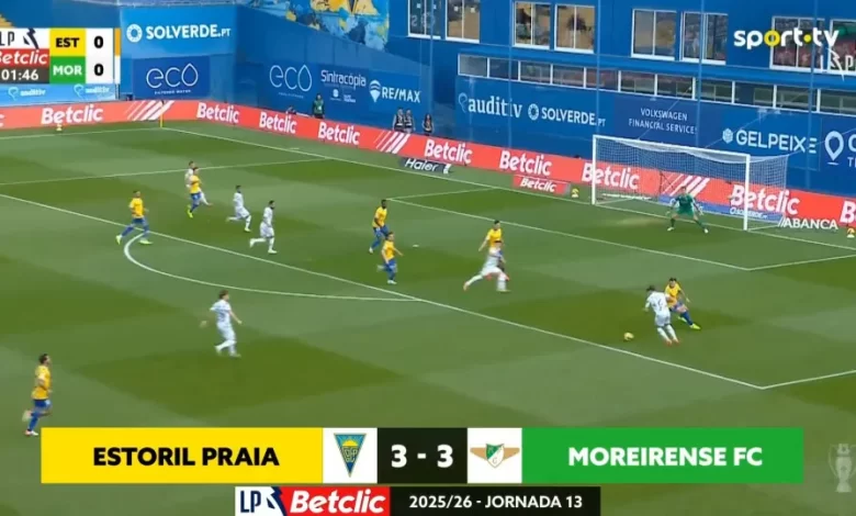 Tem um minuto? Aí está o resumo da jogatana entre Estoril e Moreirense