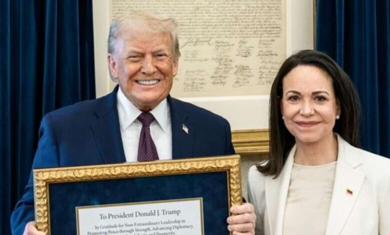 Corina Machado está na Casa Branca