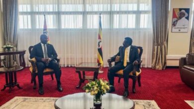 Presidente Chapo na investidura de Museveni