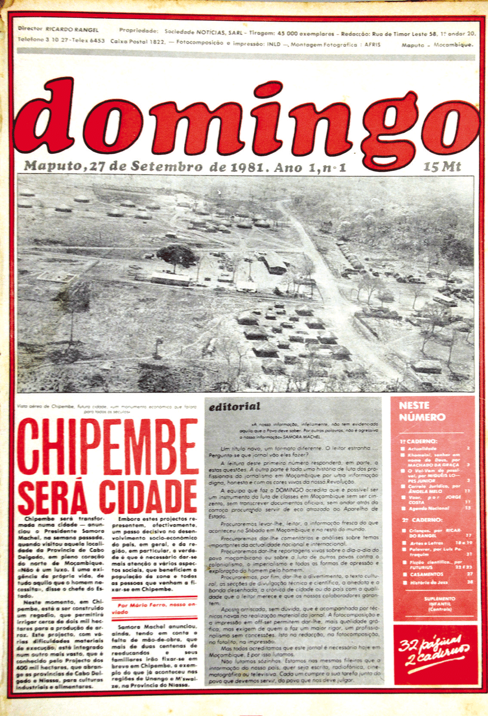 Jornal domingo completa 45 anos